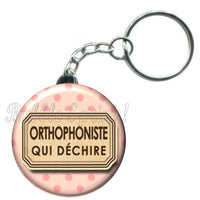 Porte-clés badge Orthophoniste- Réf PC169