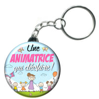 Porte-clés badge Animatrice- Réf PC16