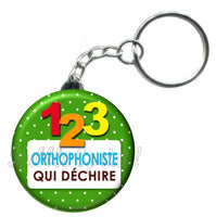 Porte-clés badge Orthophoniste- Réf PC175