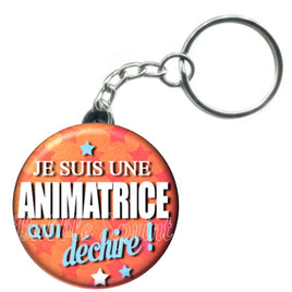 Porte-clés badge Animatrice- Réf PC17