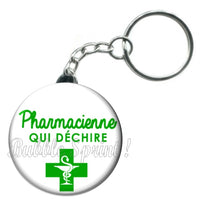 Porte-clés badge Pharmacienne- Réf PC185