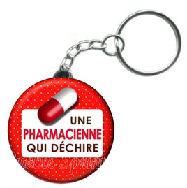 Porte-clés badge Pharmacienne- Réf PC189