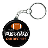 Porte-clés badge Rugbyman - Réf PC197