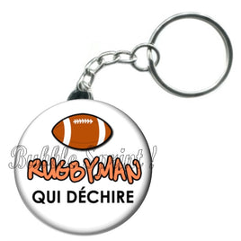 Porte-clés badge Rugbyman - Réf PC198