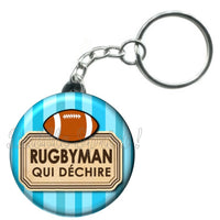 Porte-clés badge Rugbyman - Réf PC200