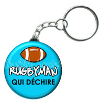 Porte-clés badge Rugbyman - Réf PC201