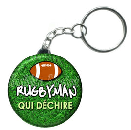 Porte-clés badge Rugbyman - Réf PC203