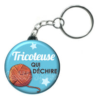 Porte-clés badge Tricoteuse- Réf PC205