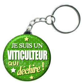 Porte-clés badge Viticulteur- Réf PC214