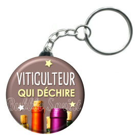 Porte-clés badge Viticulteur- Réf PC215