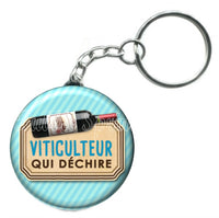 Porte-clés badge Viticulteur- Réf PC218