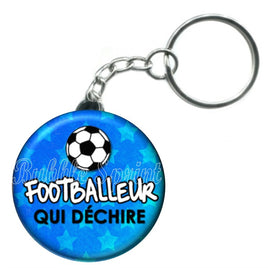 Porte-clés badge Footballeur- Réf PC225