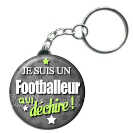 Porte-clés badge Footballeur- Réf PC226