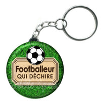 Porte-clés badge Footballeur- Réf PC227