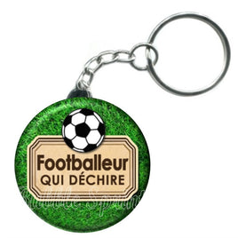 Porte-clés badge Footballeur- Réf PC227