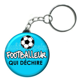 Porte-clés badge Footballeur- Réf PC228