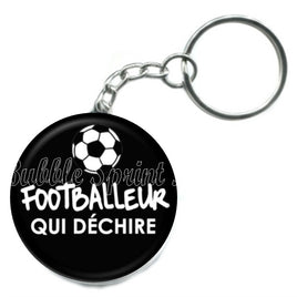 Porte-clés badge Footballeur- Réf PC229