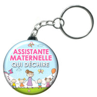 Porte-clés badge Assistante Maternelle- Réf PC22