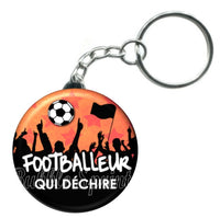 Porte-clés badge Footballeur- Réf PC231