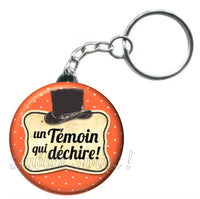 Porte-clés badge Témoin- Réf PC233