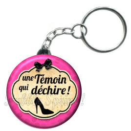 Porte-clés badge Témoin- Réf PC236