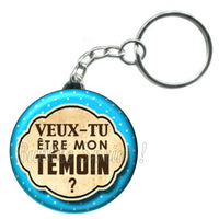 Porte-clés badge Témoin- Réf PC245