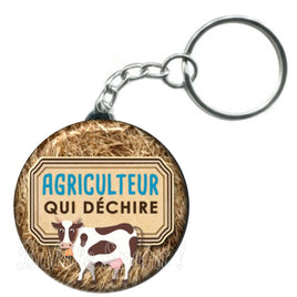 Porte-clés badge Agriculteur- Réf PC2