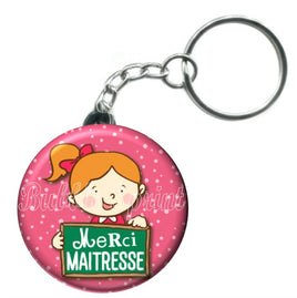 Porte-clés badge Maitresse- Réf PC318