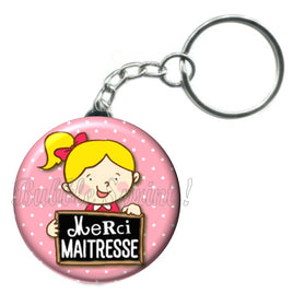 Porte-clés badge Maitresse- Réf PC321