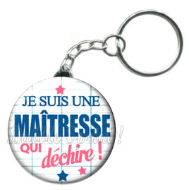 Porte-clés badge Maitresse- Réf PC326