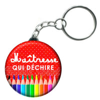 Porte-clés badge Maitresse- Réf PC327