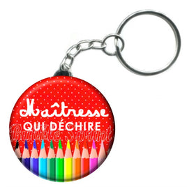 Porte-clés badge Maitresse- Réf PC327