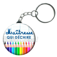 Porte-clés badge Maitresse- Réf PC330