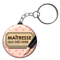 Porte-clés badge Maitresse- Réf PC333