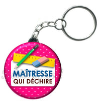 Porte-clés badge Maitresse- Réf PC334