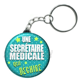 Porte-clés badge Secrétaire médical- Réf PC337