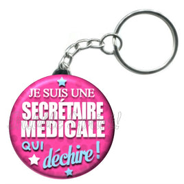 Porte-clés badge Secrétaire médical- Réf PC339