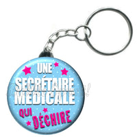 Porte-clés badge Secrétaire médical- Réf PC340