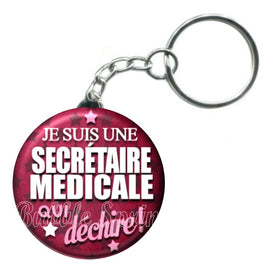 Porte-clés badge Secrétaire médical- Réf PC341