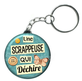 Porte-clés badge Scrappeuse - Réf PC344