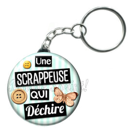 Porte-clés badge Scrappeuse - Réf PC346