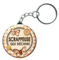 Porte-clés badge Scrappeuse - Réf PC347