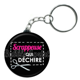 Porte-clés badge Scrappeuse - Réf PC350