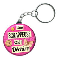 Porte-clés badge Scrappeuse - Réf PC351