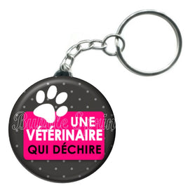 Porte-clés badge Vétérinaire- Réf PC352