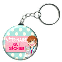 Porte-clés badge Vétérinaire- Réf PC356