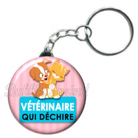 Porte-clés badge Vétérinaire- Réf PC361