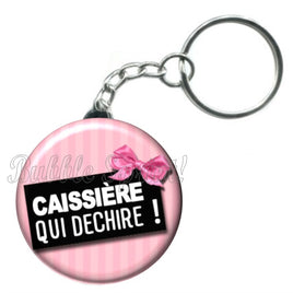 Porte-clés badge Caissière- Réf PC366