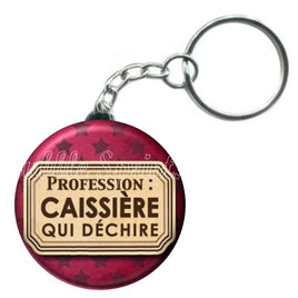 Porte-clés badge Caissière- Réf PC367