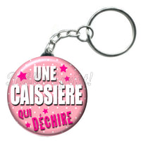 Porte-clés badge Caissière- Réf PC368